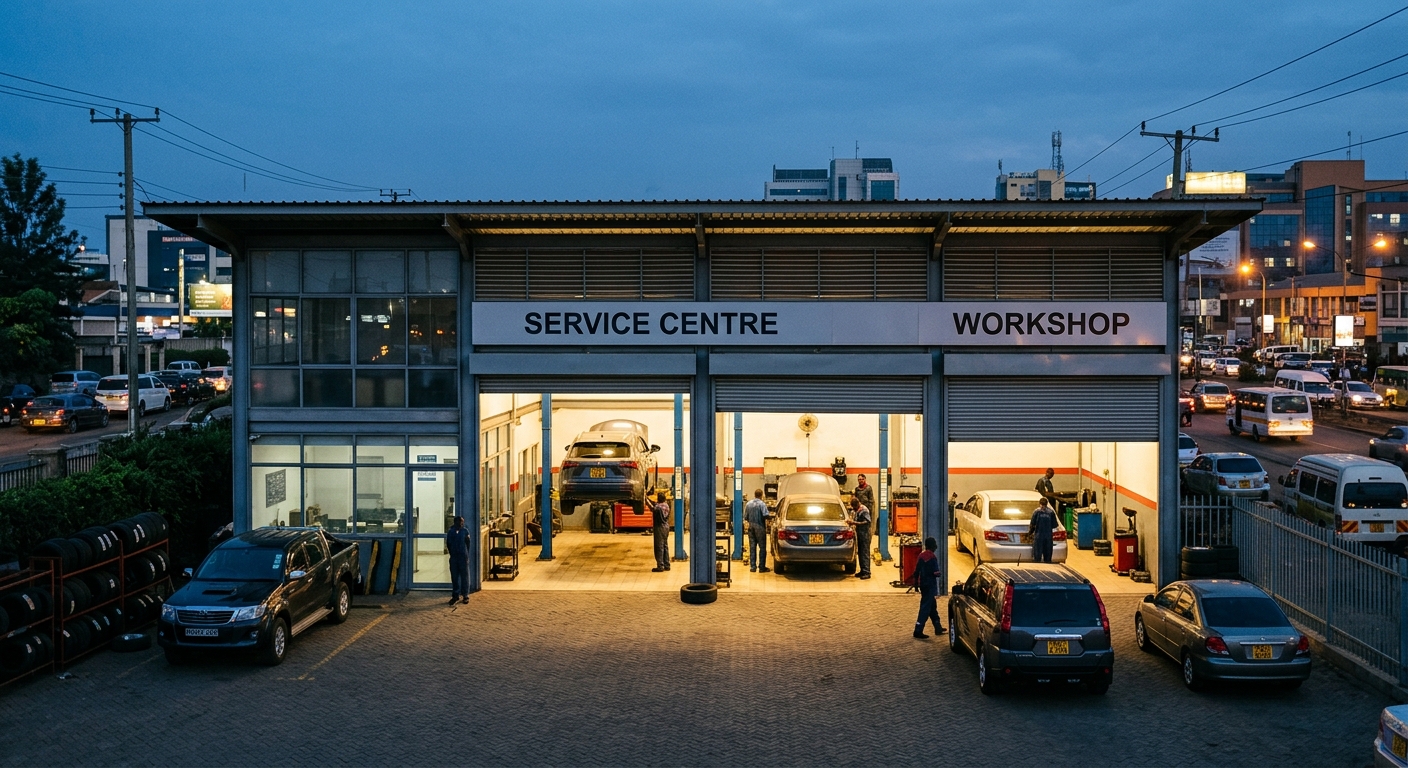 FR 08 — The service centre at dusk